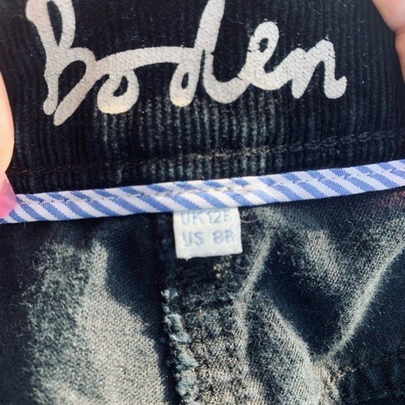 Boden Black High Rise Slim Straight Corduroy Jeans - Picture 4 of 5